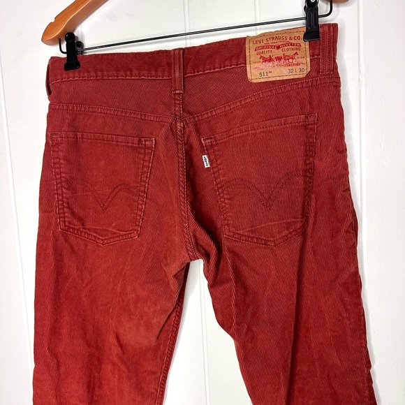 Levi’s 511 Skinny Corduroy Pants - Orange Rust/Brown - Picture 10 of 11